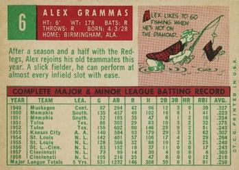 Alex Grammas  baseball card collectible - Main Image 2