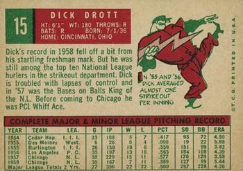 Dick Drott  baseball card collectible - Main Image 2