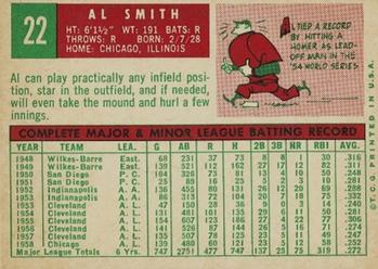 Al Smith  baseball card collectible - Main Image 2
