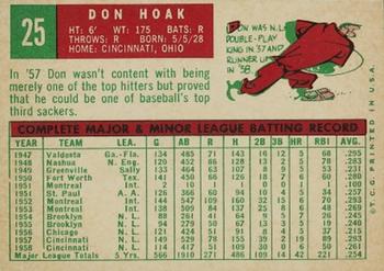 Don Hoak  baseball card collectible - Main Image 2