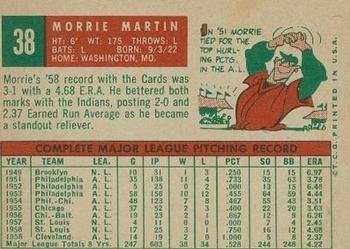 Morrie Martin  baseball card collectible - Main Image 2