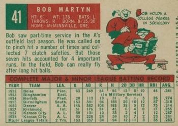 Bob Martyn  baseball card collectible - Main Image 2