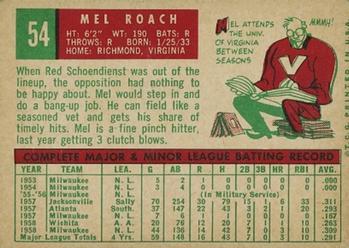 Mel Roach  baseball card collectible - Main Image 2