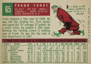 Frank Torre  baseball card collectible - Main Image 2