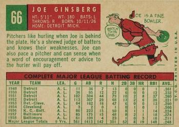 Joe Ginsberg  baseball card collectible - Main Image 2