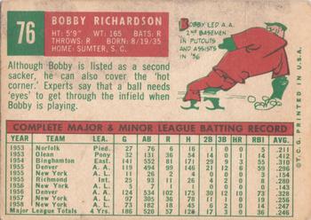 Bobby Richardson  baseball card collectible - Main Image 2