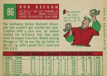 Bob Keegan  baseball card collectible - Main Image 2