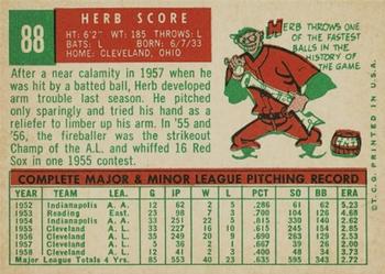 Herb Score  baseball card collectible - Main Image 2