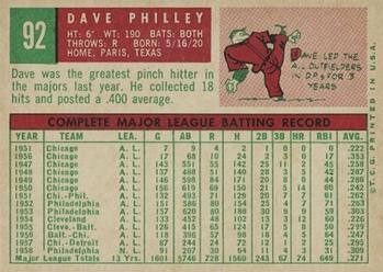 Dave Philley  baseball card collectible - Main Image 2