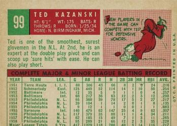 Ted Kazanski  baseball card collectible - Main Image 2