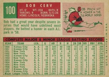 Bob Cerv  baseball card collectible - Main Image 2