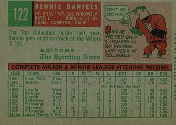 Bennie Daniels  baseball card collectible - Main Image 2
