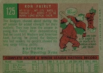 Ron Fairly  baseball card collectible - Main Image 2
