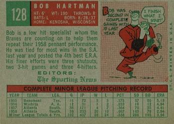 Bob Hartman  baseball card collectible - Main Image 2