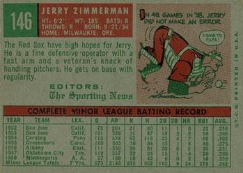 Jerry Zimmerman  baseball card collectible - Main Image 2