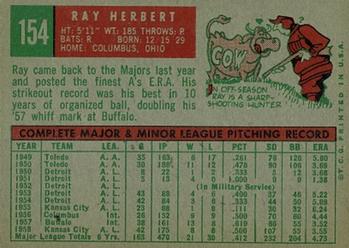 Ray Herbert  baseball card collectible - Main Image 2