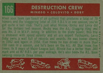 Destruction Crew (Minnie Minoso / Rocky Colavito / Larry Doby)  baseball card collectible - Main Image 2