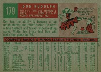 Don Rudolph  baseball card collectible - Main Image 2