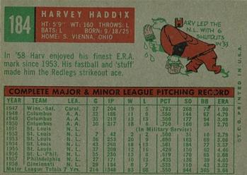Harvey Haddix  baseball card collectible - Main Image 2