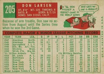 Don Larsen  baseball card collectible - Main Image 2