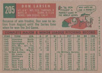 Don Larsen  baseball card collectible - Main Image 2