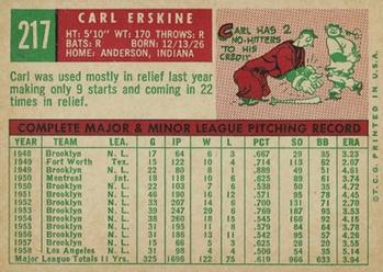 Carl Erskine  baseball card collectible - Main Image 2