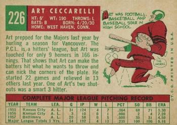 Art Ceccarelli  baseball card collectible - Main Image 2