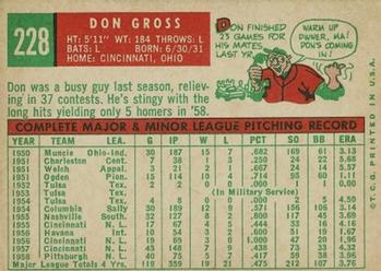 Don Gross  baseball card collectible - Main Image 2