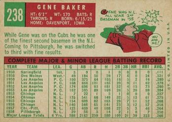 Gene Baker  baseball card collectible - Main Image 2