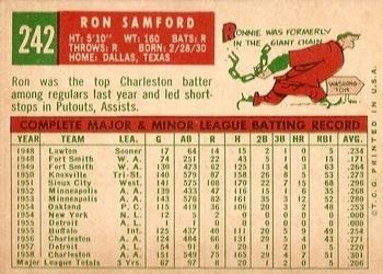 Ron Samford  baseball card collectible - Main Image 2
