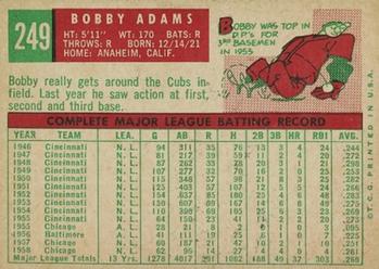 Bobby Adams  baseball card collectible - Main Image 2