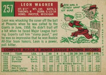 Leon Wagner  baseball card collectible - Main Image 2