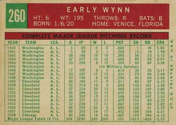 Early Wynn  baseball card collectible - Main Image 2
