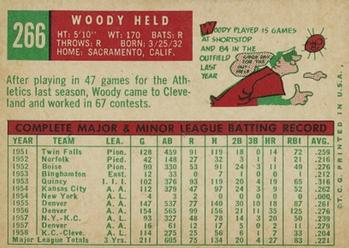 Woodie Held  baseball card collectible - Main Image 2