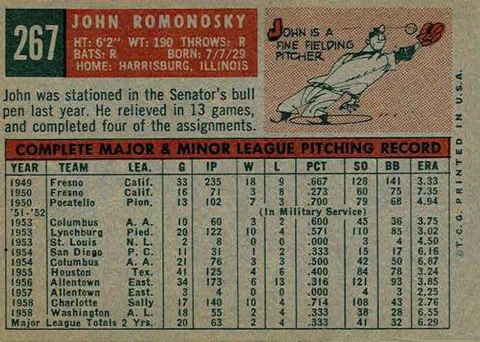 John Romonosky  baseball card collectible - Main Image 2