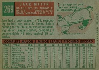 Jack Meyer  baseball card collectible - Main Image 2