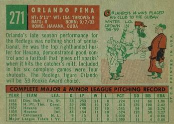 Orlando Pena  baseball card collectible - Main Image 2