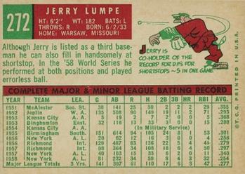 Jerry Lumpe  baseball card collectible - Main Image 2