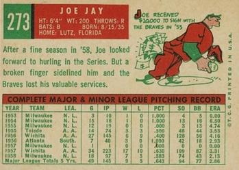 Joe Jay  baseball card collectible - Main Image 2
