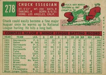 Chuck Essegian  baseball card collectible - Main Image 2