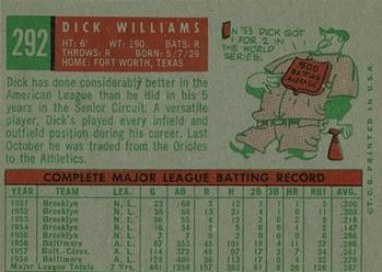 Dick Williams  baseball card collectible - Main Image 2