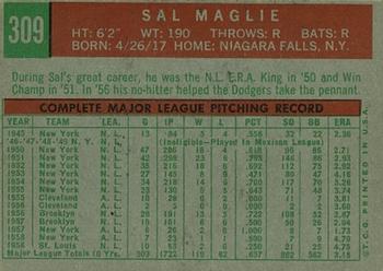 Sal Maglie  baseball card collectible - Main Image 2