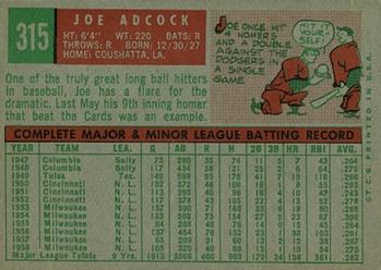 Joe Adcock  baseball card collectible - Main Image 2