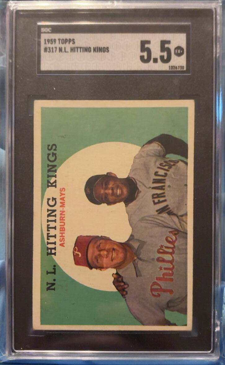 N.L. Hitting Kings (Richie Ashburn / Willie Mays)  baseball card collectible - Main Image 4