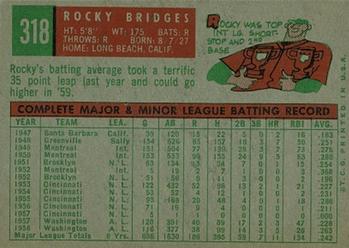 Rocky Bridges  baseball card collectible - Main Image 2