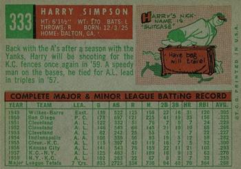 Harry Simpson  baseball card collectible - Main Image 2