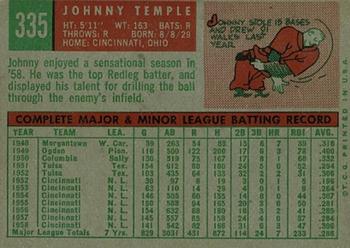 Johnny Temple  baseball card collectible - Main Image 2