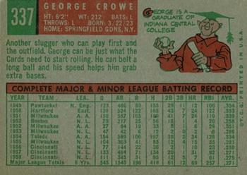 George Crowe  baseball card collectible - Main Image 2