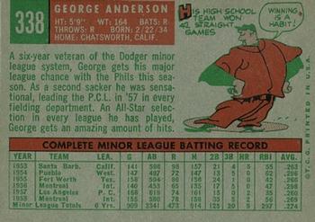 George Anderson  baseball card collectible - Main Image 2
