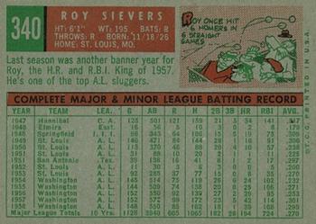 Roy Sievers  baseball card collectible - Main Image 2